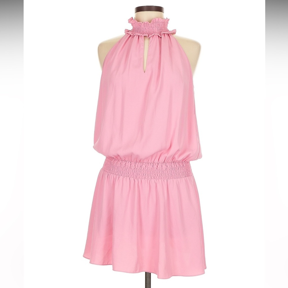Amanda Uprichard Pink Halter Dress